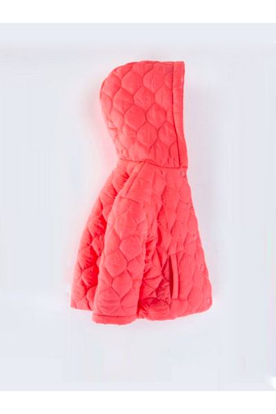 MDM Plush Hooded Winter Coat for Baby Girl - Cool, Quilted Detail and Buttoned Pocket