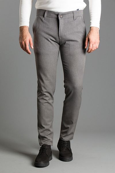 JR9 Men's Gray Canvas Linen Pants 7049