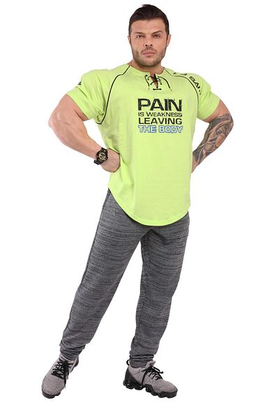 Big Sam Basic Athletic Lace-up Training T-Shirt 3250