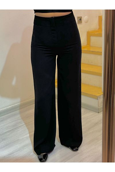 ROSSA Pleatless Side Jewelled Palazzo Trousers