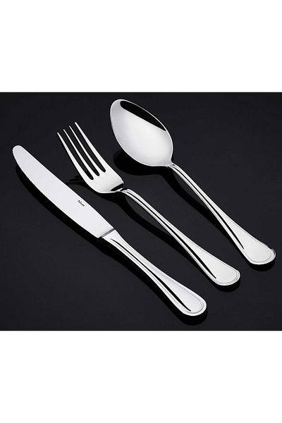 STOREMAX Sellbuystore Contour 30 Piece Steel Dinnerware 6 Person Fork Spoon Knife Set 1053513