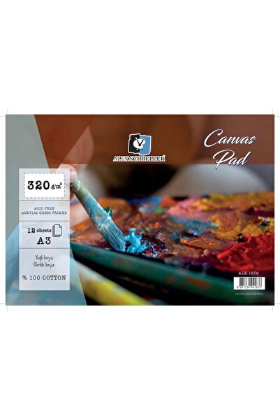 Alex Schoeller ALEX A3 CANVAS PAD SPİRALLİ ÇİZİM DEFTERİ 320GR. 12YP. ALX-1676