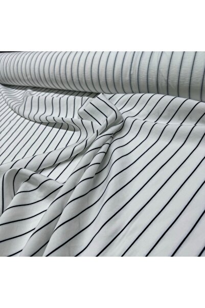 Yaren Ülker Cupro Kumaş Kupra Boyuna Çizgili %100 Pamuk En 150 cm