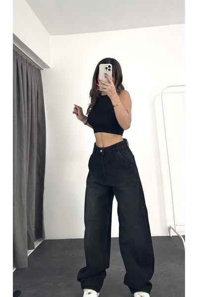 nona butik Buffy Boyfriend Jean - Füme