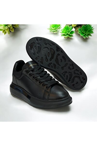 SOLAZER حذاء رياضي من الجلد المصنوع من الألياف الدقيقة ذو أربطة وشفاف وخفيف ا...