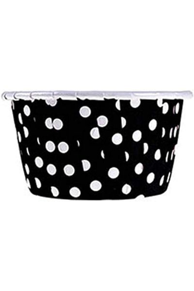 STOREMAX Ntwork Gift Basket 50-Piece Black Polka Dot Muffin Cake Mold, Cake Capsule Cupcake Mold, Air