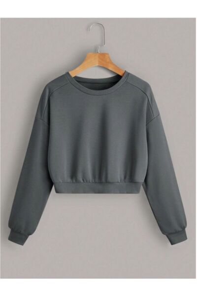 MOONBULL Crew Neck Crop Women's Sweatshirt - Pack of 2