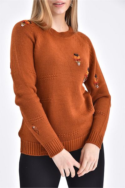 FTZ WOMEN Pulover de damă cu mărgele brodate 21-1066