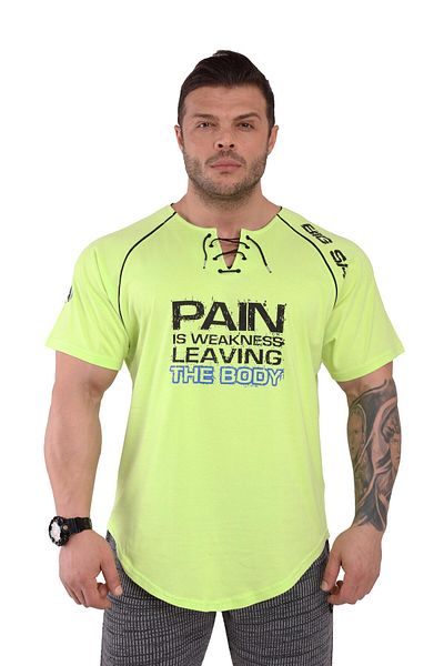 Big Sam Basic Athletic Lace-up Training T-Shirt 3250