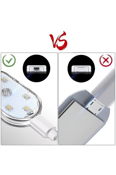 sgeteknoloji Araç ve Dolap İçi RGB Işık Şarjlı Dokunmatik LED Lamba Işık