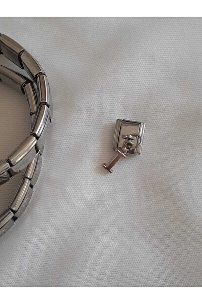 bijoux uniques İ Harfli Çelik İtalyan Charm