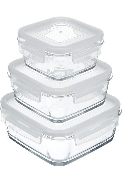 YILTER Lav Fresco 3-Piece Storage Set - 1150Cc-720Cc-375Cc with Square White Cover