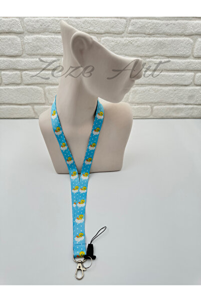 zezedesing Tweety Desenli Boyun İpi ve Telefon Askısı (KARTLIK DAHİL)