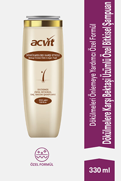 Acvit Dökülmelere Karşı Bektaşi Üzümlü & Argan Yağlı Özel Bitkisel Şampuan - 330 ml