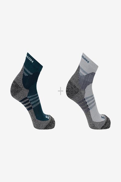 Salomon lc 2166200   Κάλτσες X Ultra Access Quarter 2 Pack - Γκρι/μπλε