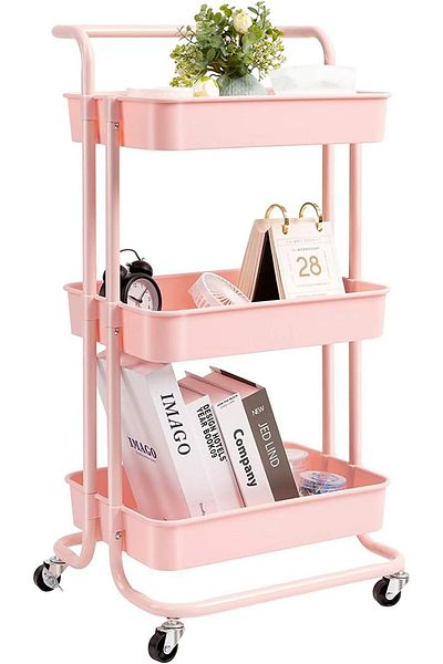 Türkiye 3-Tier Rolling Utility Carts Trolley Storage Cart with Handle Multifunctional Organization Cart with