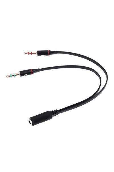 KEEPRO Headphone Microphone Splitter Splitter Cable 2 X 3, 5 mm Stereo Cable