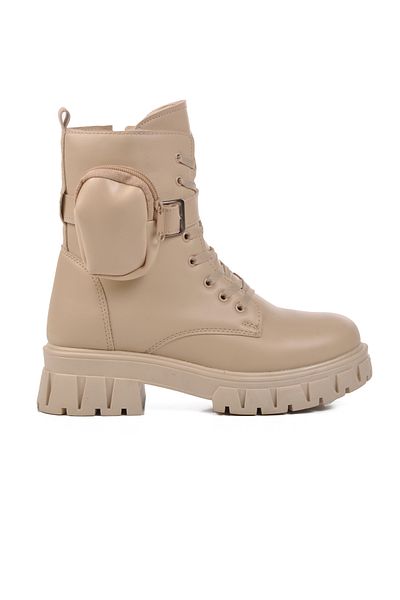 WALKWAY Γυναικείες μπότες Meru 25K Beige με γούνα στο εσωτερικό