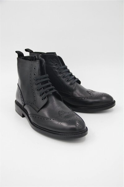 LUCIANO BELLINI 3801 Erkek Klasik Bot - SİYAH