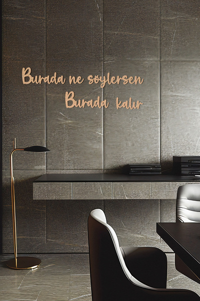 ioadesign Ahşap Dekoratif Duvar Yazısı Psikolog - Burada ne söylersen burada ...