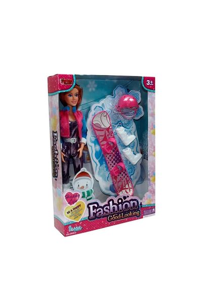 KdrElektronik Children's Wg-66730-66731 Boxed 29cm Skier Doll with Accessories - Vardem Toy