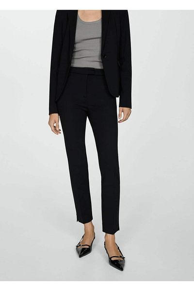 MANGO Woman Roman woven straight pants