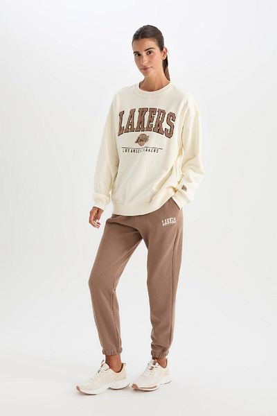DeFacto Los Angeles Lakers Fit NBA – Jogginghose aus dickem Stoff mit Taschen