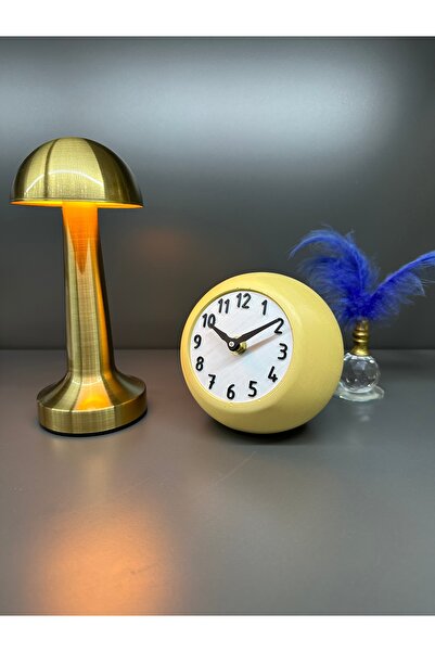 TORNADO DİZAYN Beton Masa Saati Bubble Saat Sessiz Mekanizmalı