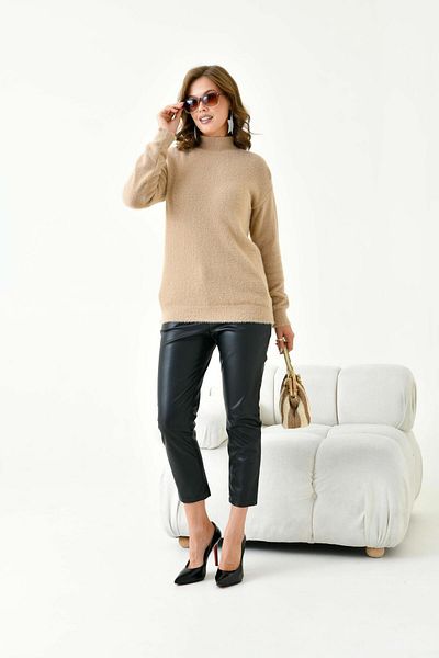 FTZ WOMEN Women's Basic Sweater Beige 20878