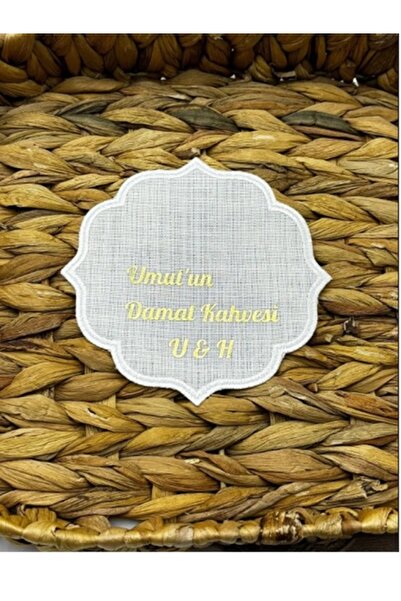 İsabella Accessories Söz & Nişan Tepsisi için Söz Mendili Kişiye Özel Kenarla...