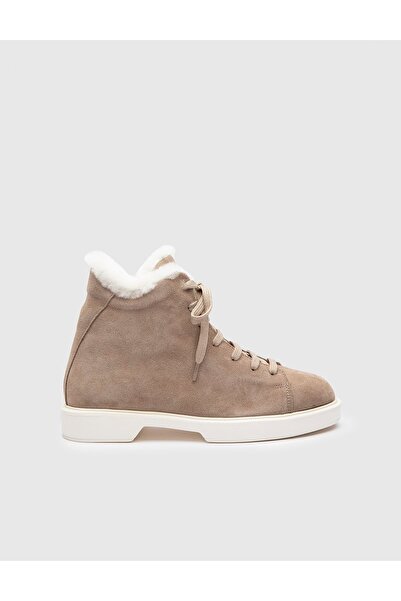 İLVİ Lemos Hakiki Süet Deri Kadın Vizon Bot