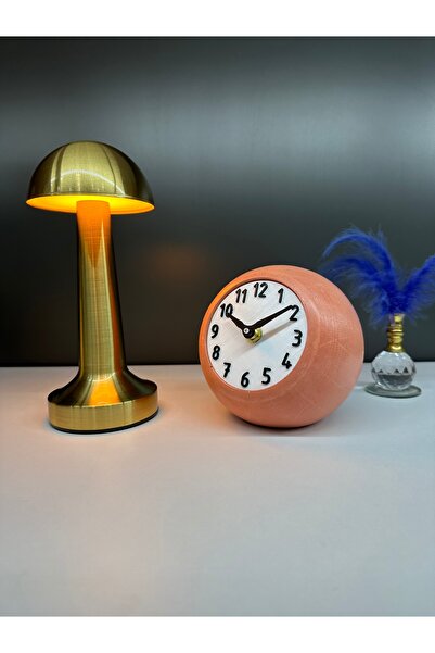 TORNADO DİZAYN Şık Beton Masa Saati, Bubble Tasarımı, Sessiz Mekanizmalı, Mod...