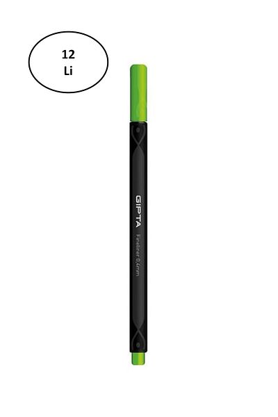STUMBANNG Gıpta Fineliner Pen 0.4 Mm Cardboard Box Triangle Green 12 Pieces