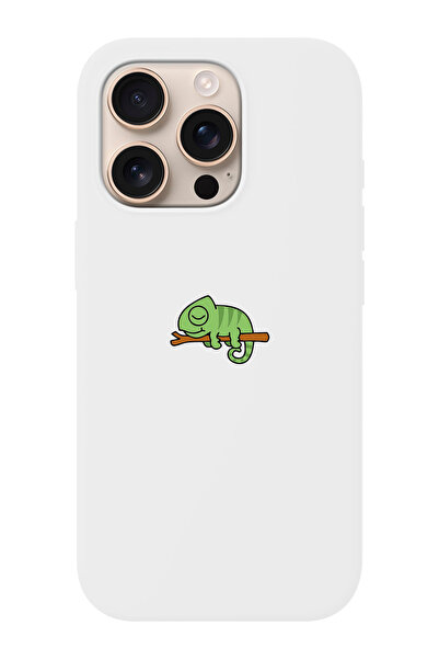 shoptocase iPhone 16 PRO Uyumlu Bukalemun Desenli İçi Süet Silikon Telefon Kı...