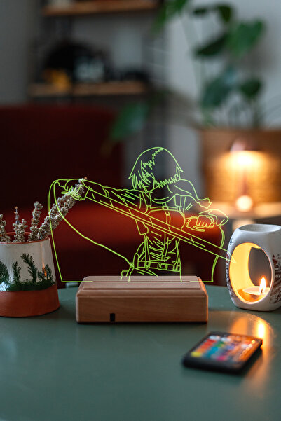 Modiwa Design Mikasa Ackerman Attack On Titan Anime Dekoratif Gece Lambası