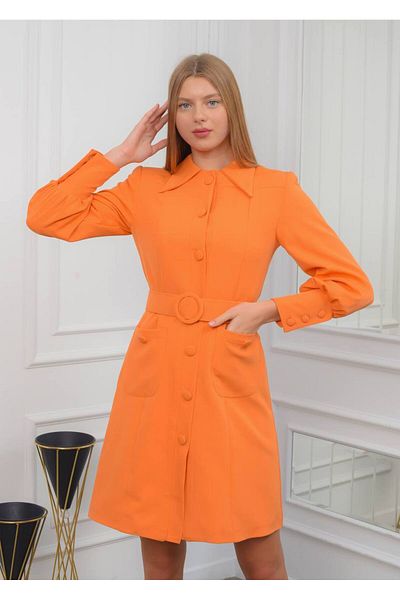 Legend store Balloon Sleeve Buttoned Trench Coat