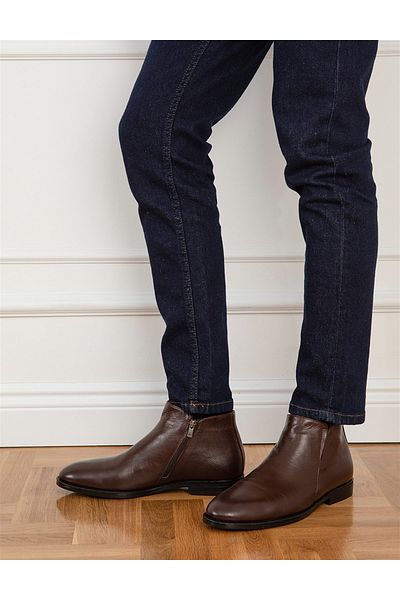 İLVİ Lundey Genuine Deer Leather Men's Brown Boots