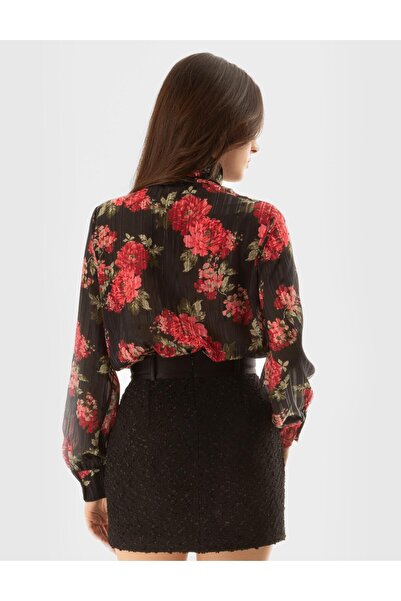 İLVİ Ochoa Women's Shirt Black Red