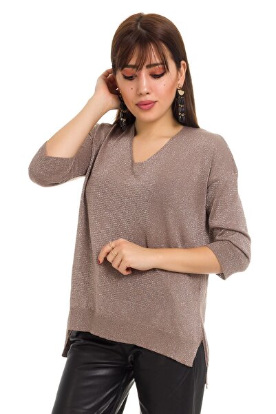 Jm Triko 158 Vyaka Simli Truvakar Kol İnce Triko Bluz