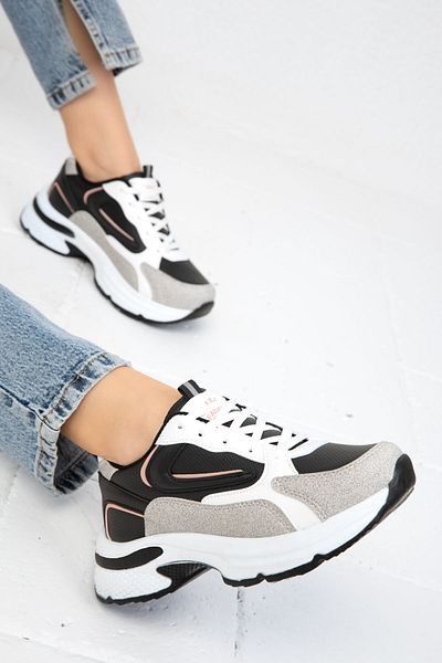 SOHO Women's Sneaker 19686 - Ice, Black, Powder