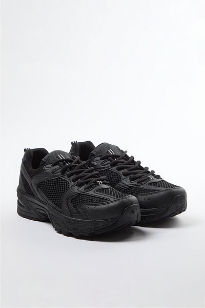 TRENDYOL SHOES Διχτυωτό Γυναικείο Αθλητικό Παπούτσια - Μαύρο Κορδόνι TAKAW25SN00062