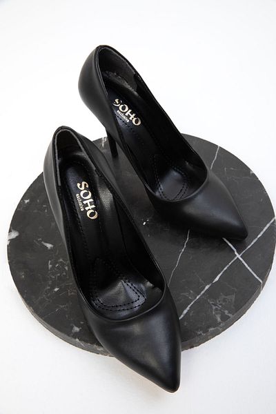 SOHO Klassische schwarze Damenschuhe mit Absatz – 19720