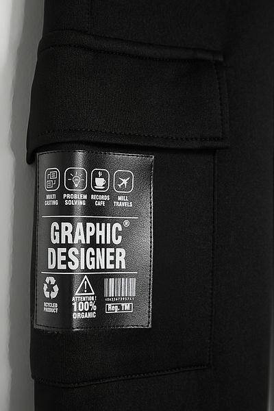 Edit by Trendyol Schwarze Sport-Jogginghose für Herren mit Reißverschlusstaschen – TEDAW25EA00017