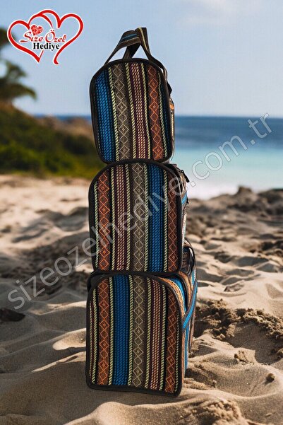 YODİ Otantik 3lü Valiz & Bavul Seti, Yöresel Çanta, Dokuma Valiz - Size Özel Hediye