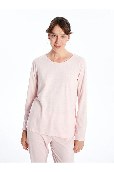 LC Waikiki Set de pijamale de damă cu gât crew Melange roz