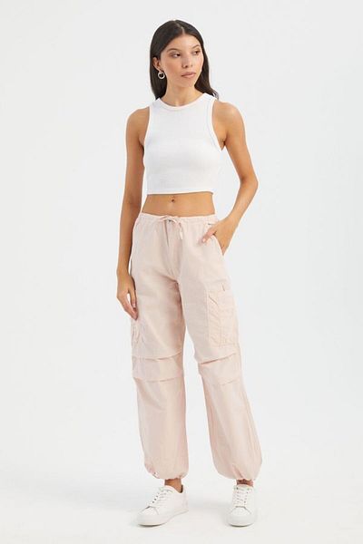 Hiccup Mid Waist Zippered Cargo Pants