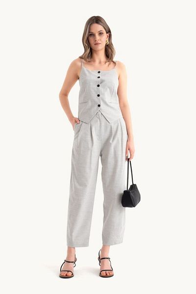 Hiccup Pantaloni cu talie înaltă și tăiat morcov