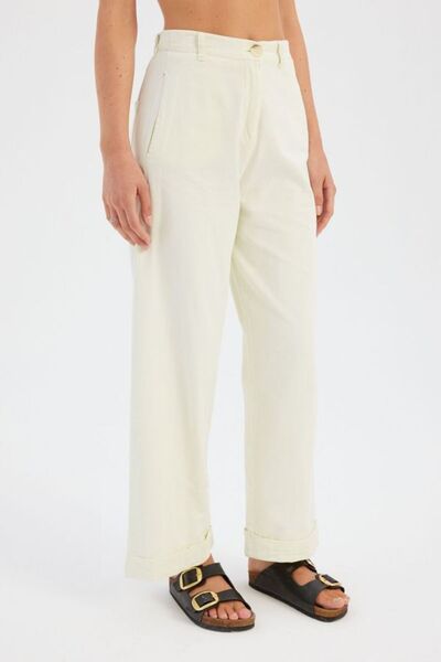 Hiccup High Waist Crop Trousers - Straight Fit
