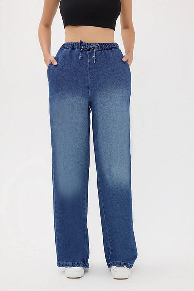 Hiccup Pantaloni din denim cu fermoar cu talie înaltă