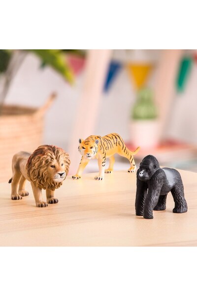Isabel Terra Orman Hayvanları 3'lü Set - Aslan, Kaplan Ve Goril